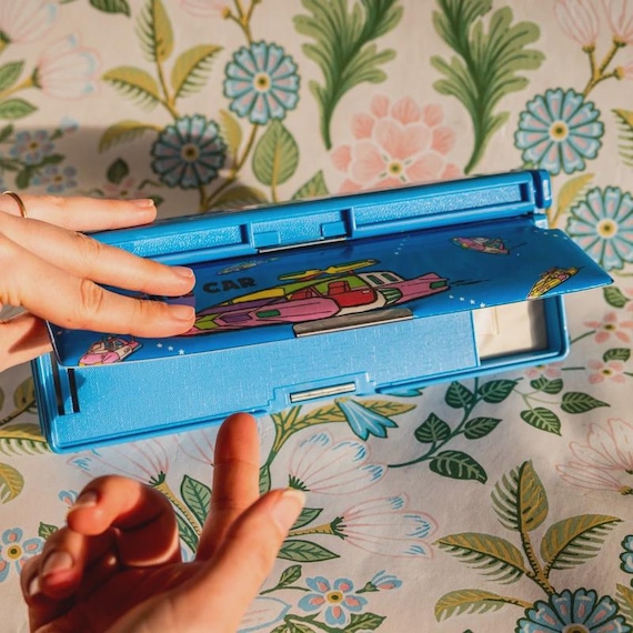 Vintage 80s 90s Flomo Universe Car Universal Fighter Pencil Case