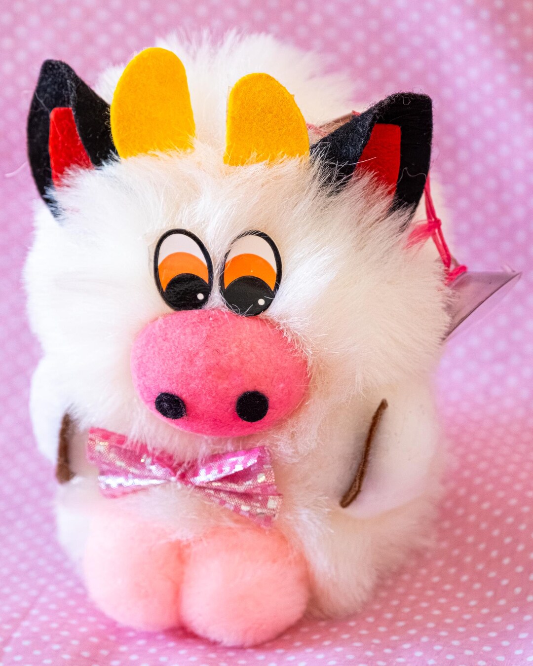 Timari Vintage Tiimari Cow Plush Suction Cup 90s Finland Kawaii Decor Window ...