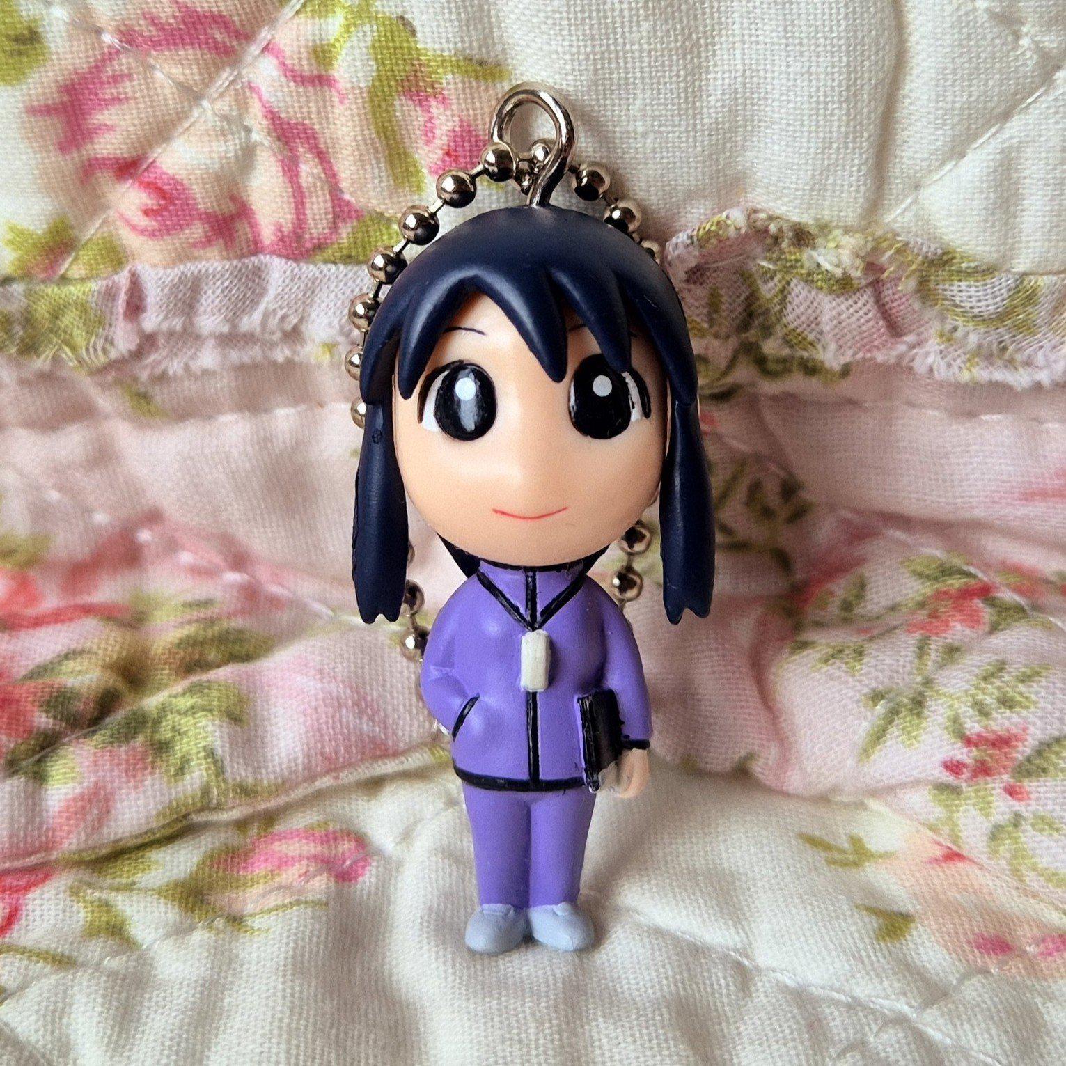 Vintage 2001 Bandai Azumanga Daioh Kurosawa Minamo Keychain Japan