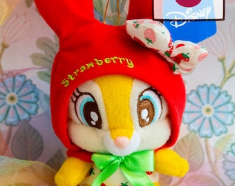 Y2K Vintage Japanese Disney Bambi Mrs Bunny Strawberry Plush Japan Exclusive Akihabara Find