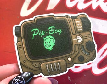 Pegatina de vinilo del Pip-Boy: Adhesivo de juego hecho a mano de Fallout