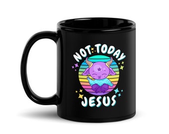 Funny Satanic Coffee Mug: Kawaii Devil, Secular Gift