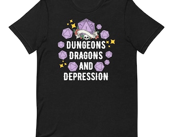 DnD t-shirt | dungeons dragons and depression funny tshirt