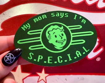 Mi mamá dice que soy ESPECIAL Adhesivo de vinilo: Adhesivo de juego hecho a mano