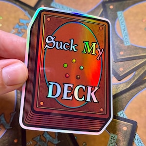 MTG Suck My Deck Sticker: Funny Trading Card Game Decal