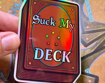 Pegatina MTG Suck My Deck: Calcomanía divertida para juegos de cartas coleccionables