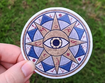 Pegatina de vinilo del Gremio de Magos - Calcomanía impermeable para juegos de rol