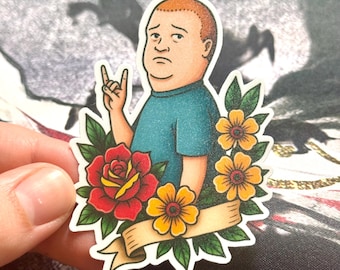 Pegatina de "Triste Roca en Bobby": divertida calcomanía de meme