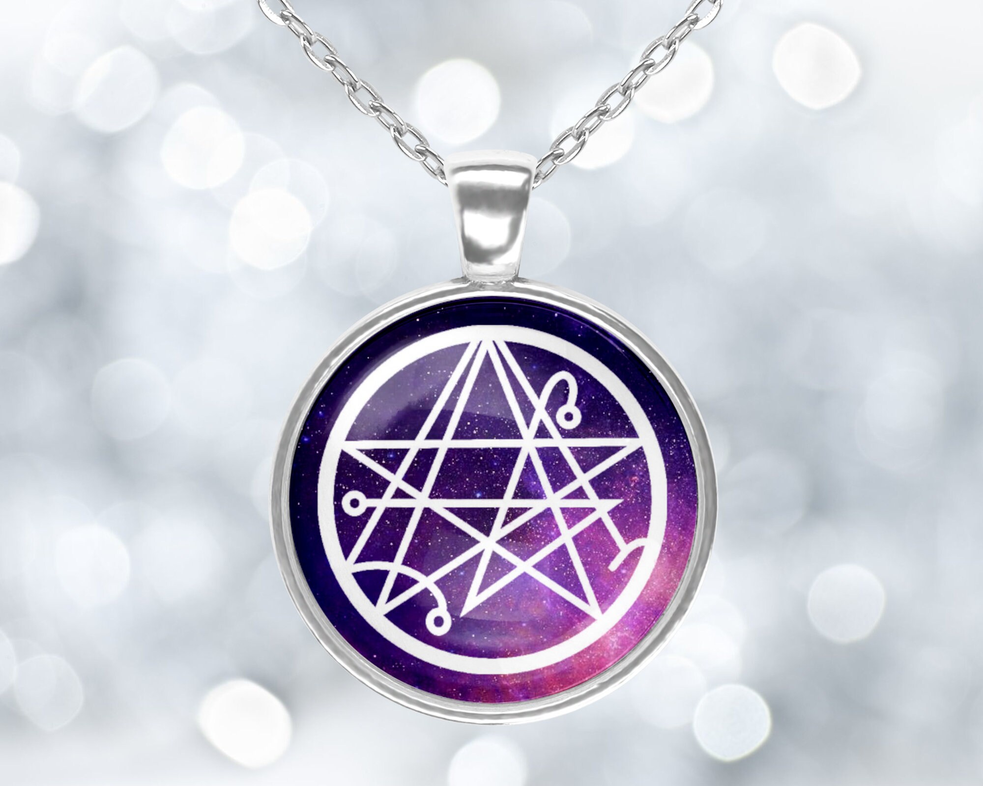 Necronomicon Symbol Pendant Sigil of the Gateway Necklace H.P Lovecraft Cthulhu Necronomicon Symbol Pendant Sigil of the Gateway Necklace H.P Lovecraft Cthulhu