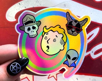 Pegatina de Fallout Wild Wasteland - Adhesivo de juego hecho a mano