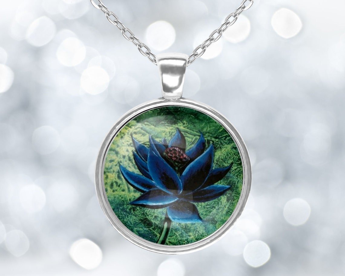 Magic the Gathering Black Lotus necklace MTG pendant MTG | Etsy