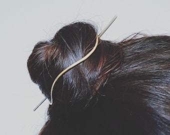 Bun holder, Gold hair cuff, Wave hair slide, adult hair accessories, Hair cage bun, Messy bun