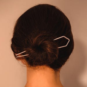 Silber Haarnadel, Silber Haargabel, einfache Haarnadel, Haarstab, Dutthalter, Haarschmuck, Haarschmuck