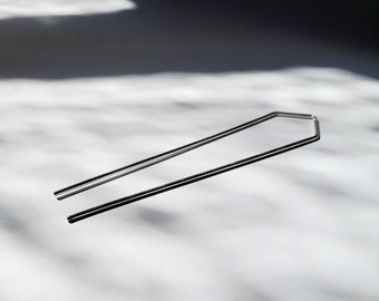 Silver hair pin, Silver hair fork, simple hair pin, hair stick, bun holder, hair accessories, hair jewellery, boho hair