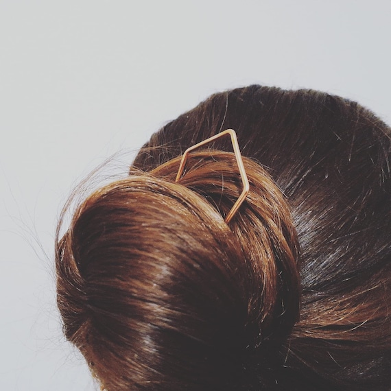 Copper hair pin, Copper hair fork, simple hair pin, hair stick, bun holder, hair accessories, hair jewellery, boho hair