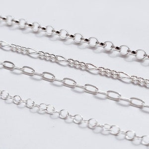 Sterling silver chain bracelet, Dainty silver anklet, Thin chain bracelet, Recycled silver chain anklet, Minimalist bracelet image 3