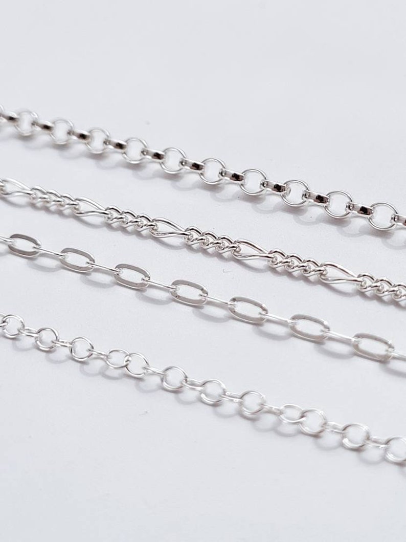 Sterling silver chain bracelet, Dainty silver anklet, Thin chain bracelet, Recycled silver chain anklet, Minimalist bracelet image 3