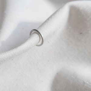 Silver ear cuff, Brushed silver cuff earring, Recycled silver ear cuff, No piercing ear wrap, Helix cuff, Sterling silver cuff earring,