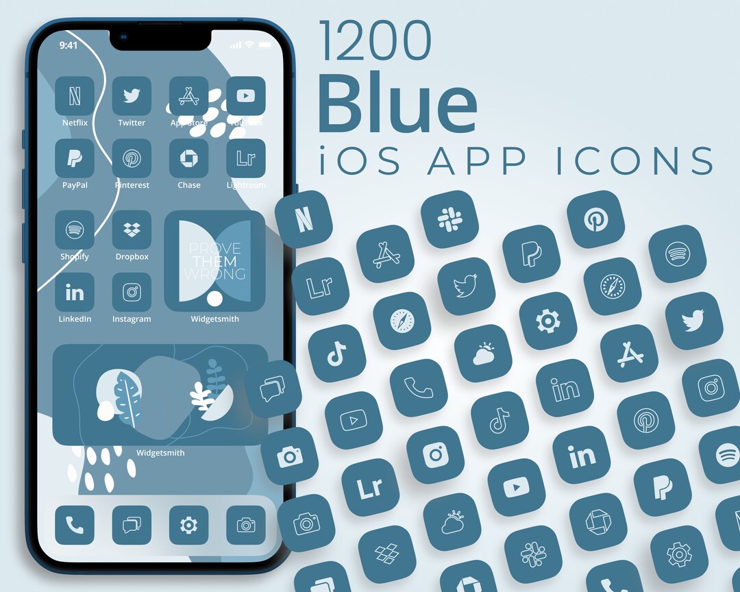 Blue Ios App Icons | Blue Aesthetic App Icons | App Covers | Blue ...
