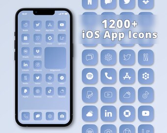 Blue Gradient App Icon Pack | iPhone App Icon Set | Gradient Blue Icons | Aesthetic App Icons | Blue App Covers | iOS Icons | Blue Icon Pack