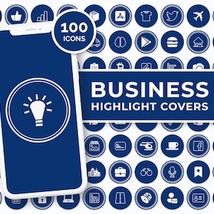 Portadas para historias destacadas de Instagram, íconos destacados azules para Instagram, portadas para historias de Instagram de negocios en azul, portadas destacadas de Instagram en azul oscuro
