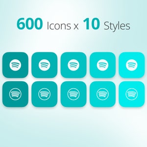 Teal Aesthetic App Icons, App Icon Pack, Teal iOS App Icons, Teal App Icons, App Icon Bundle, Custom Themed App Icons, iPhone Wallpapers image 2