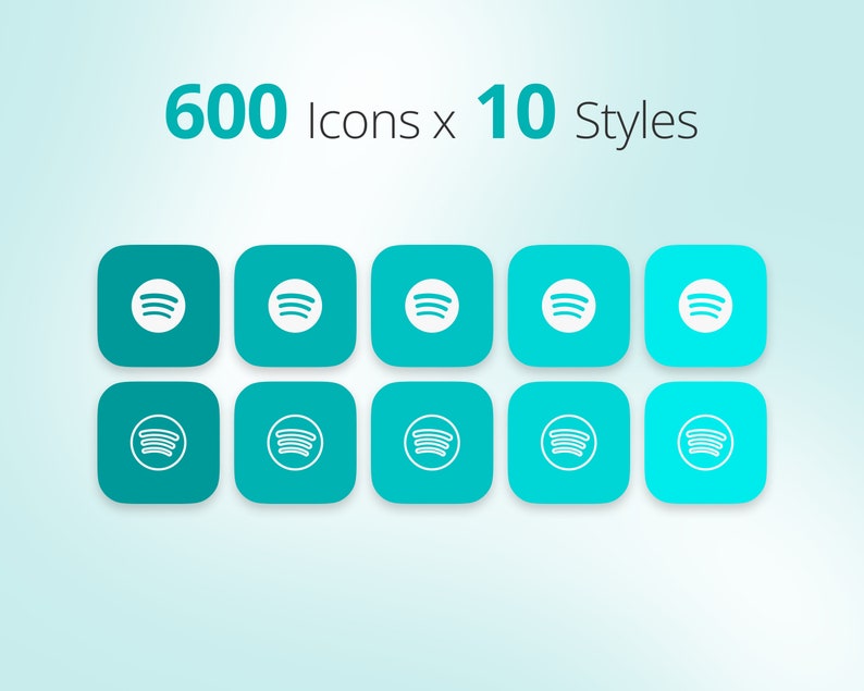 Teal Aesthetic App Icons, App Icon Pack, Teal iOS App Icons, Teal App Icons, App Icon Bundle, Custom Themed App Icons, iPhone Wallpapers image 2