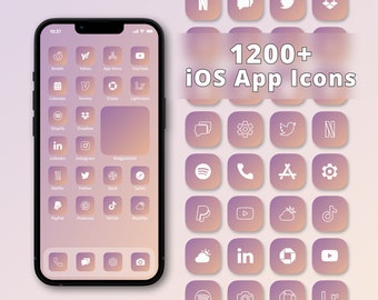 Gradient App Icon Pack | iPhone App Icon Set | Gradient Icons | Aesthetic App Icons | App Covers | iOS Icon Pack | Gradient iPhone Icons