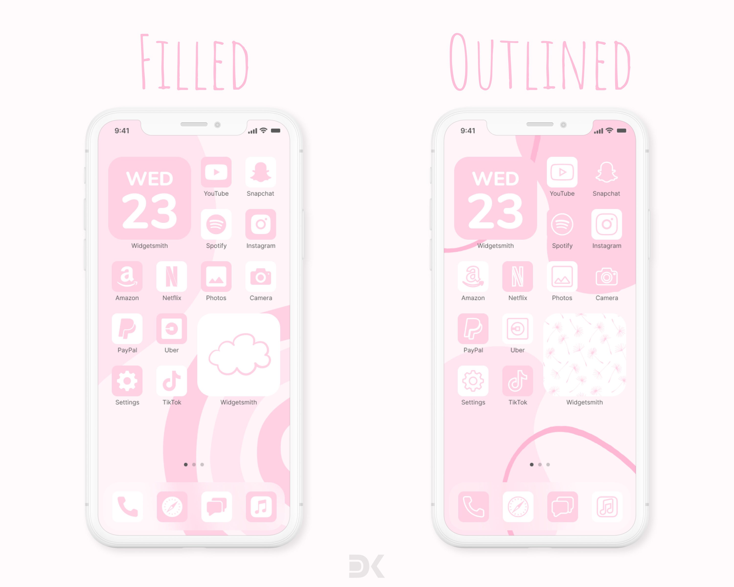 Pink Pastel App Icons Bundle 600 Aesthetic Custom Themed App - Etsy UK