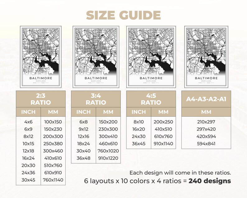 Baltimore City Art, Baltimore Wall Map, Maryland Poster, Baltimore ...