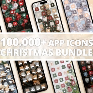 Christmas App Icons Bundle | Christmas iPhone Icons | Christmas Home Screen | Christmas App Covers | Christmas iOS Icons | Christmas Bundle