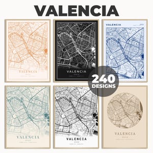 Mobile Karte, Karte von Valenza, Karte von Valenza, Karte von Valencia, Stadt Wandbild, Wandkunst, Reisekarte, Schwarz-Weiß-Karte, Wandkunst