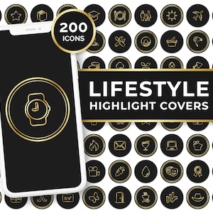 Gold Highlight Covers, Gold Instagram Stories Covers, Gold Lifestyle Instagram Story Highlight Covers, Gold Instagram Highlight Icons