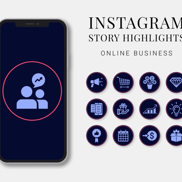 50 Instagram Story Highlight-Symbole für Unternehmer und Geschäftsinhaber | IG Story Highlight-Abdeckungen | Online Business - Instagram Pack