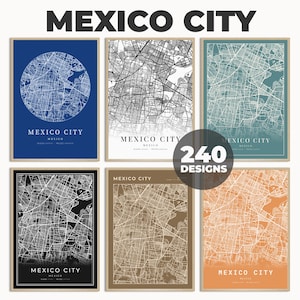 Mexico City Map Poster, Mexico City Wall Art, Mexico City Print, Mexico City Art Map, Mexico City Street Map, Minimalist Mexico Map Decor