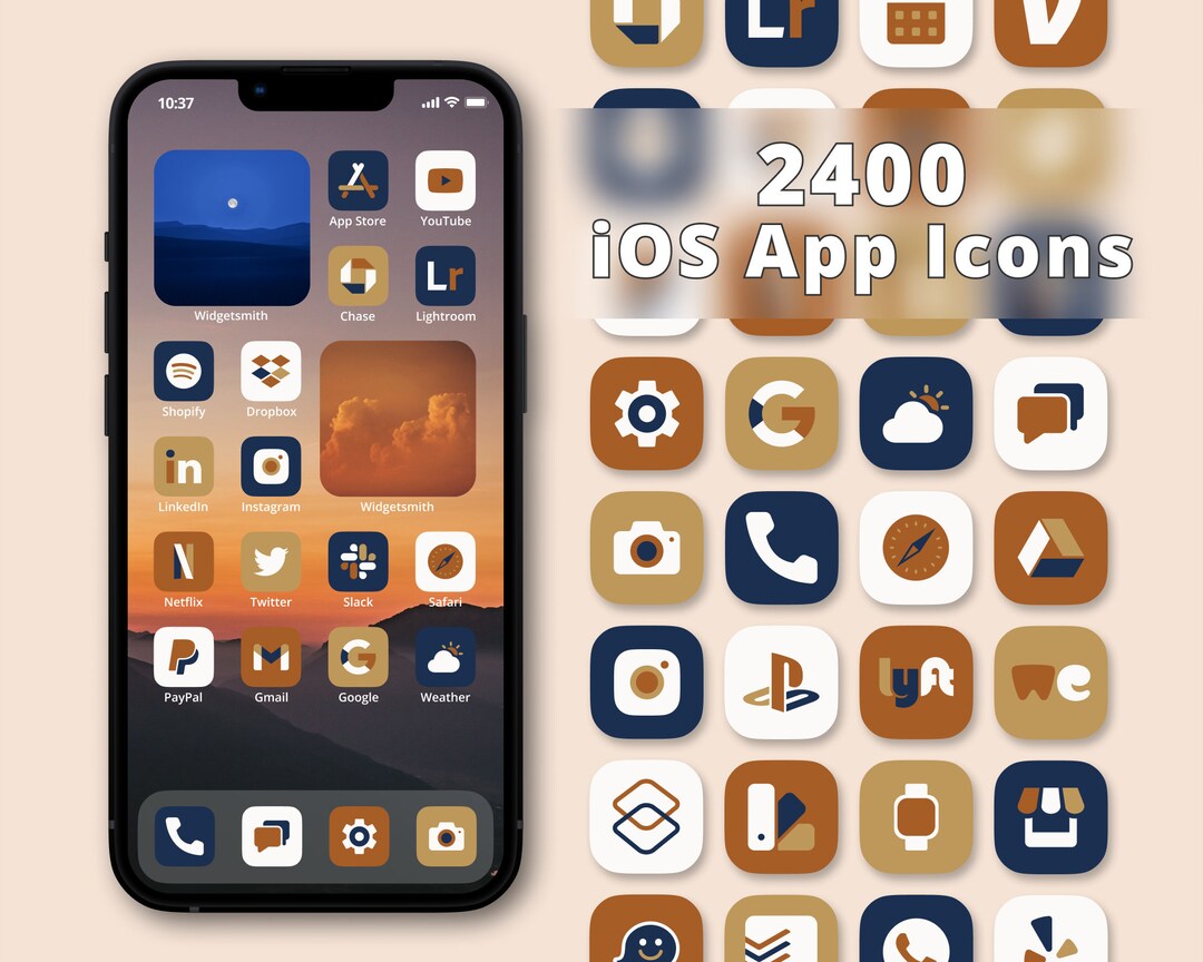 Ios Brown Icon Brown iPhone Icons | Aesthetic Ios App Icons | Ios Icons Pack Brown ...