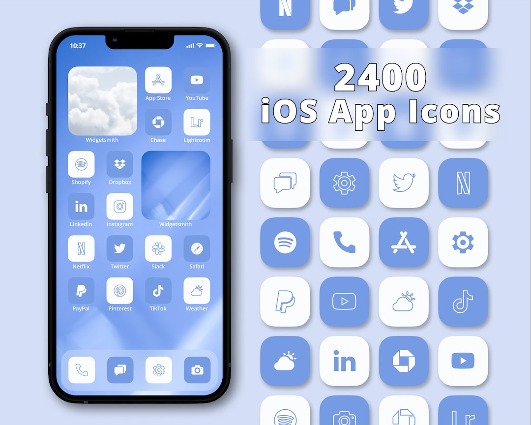 Light Blue App Icon Pack Aesthetic App Icons Light Blue App Covers