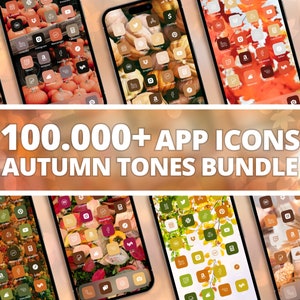 Pacchetto icone app autunnali / Icone iPhone autunnali / Schermata Home estetica autunnale / Copertine app autunnali / Pacchetto icone iOS autunnali / Pacchetto icone app autunnali