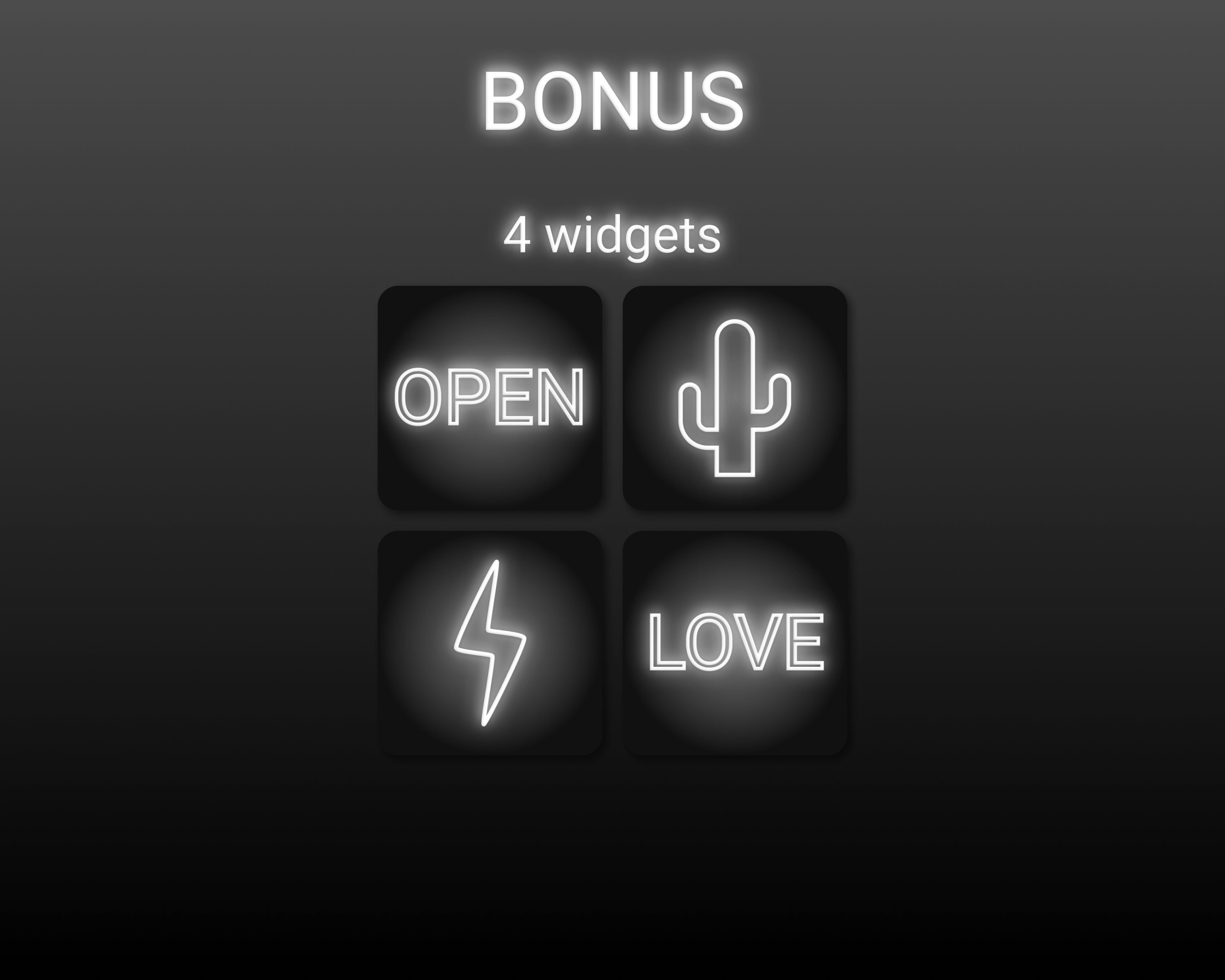 150 White Neon App Icons Bundle Neon Aesthetic App Icons | Etsy