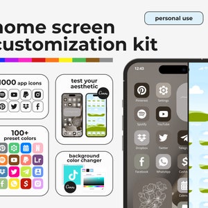 Aesthetic App Icons, Home Screen Customization Kit, Canva App Icons Templates, iPhone App Icons, App Icons Bundle, iOS App Icon Pack