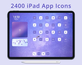 Purple & White iPad App Icons | Aesthetic iPad App Icons | Purple iPad App Icons | Purple App Icons for iPad | Purple Icons Bundle