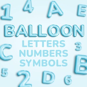 Imágenes prediseñadas de globos de aluminio cian, imágenes prediseñadas de números de globos de aluminio, letras cian, paquete de alfabeto de aluminio cian, símbolos cian con fondo transparente