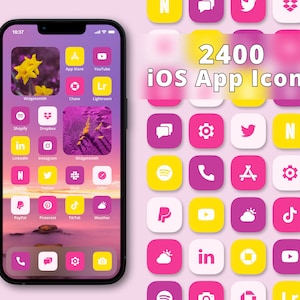 Candy App Icon Pack | Aesthetic App Icons | Pink App Covers | iPhone App Icons | iOS Purple Icons | Pink App Icon Set | App Icons Bundle