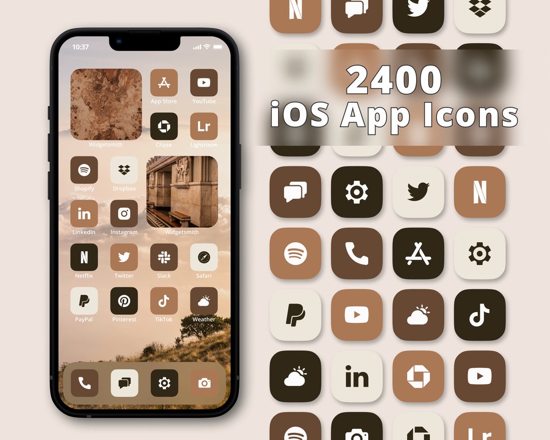 Ios Brown Icon Brown Ios Icons | Beige App Icon Pack | Beige iPhone Icons | iPhone 14 ...