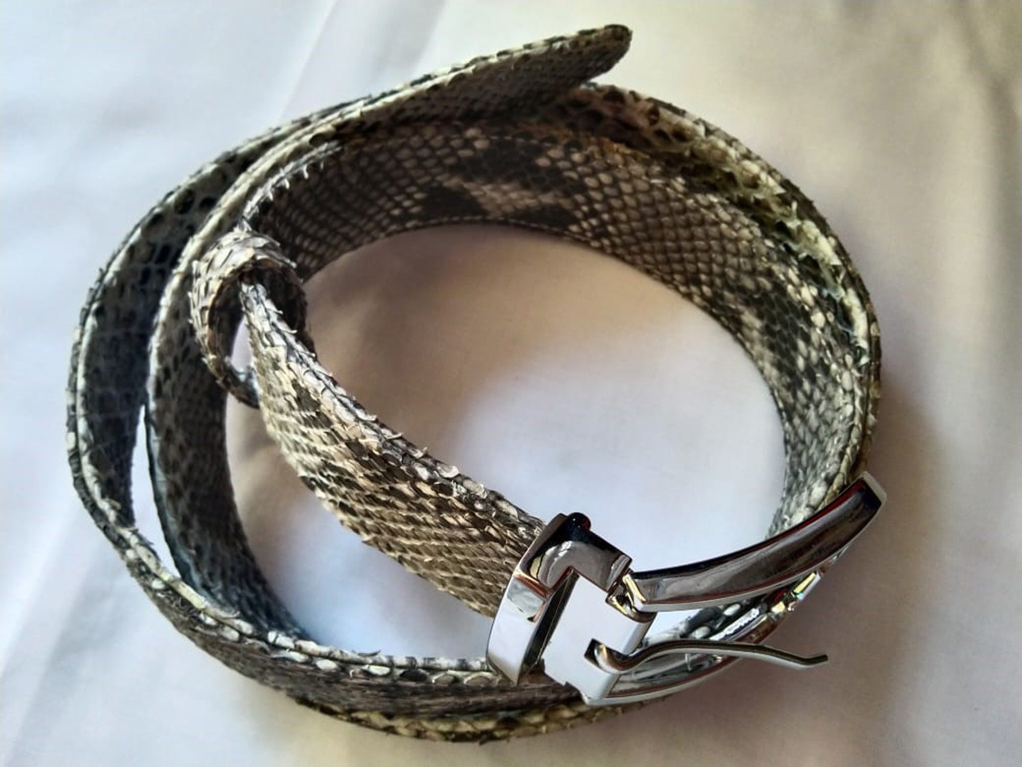 Snakeskin Belt Real Genuine Python Snake Skin Leather Handmade | Etsy