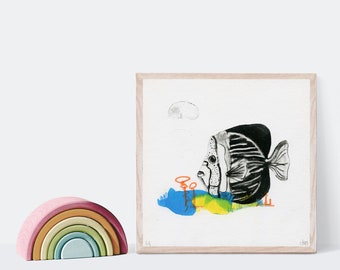 Beautiful Artwork For Baby Boy And Baby Girl Nursery Art Intaglio Printmaking Art For Baby And Kids Bedroom Rhinoceros Engraving