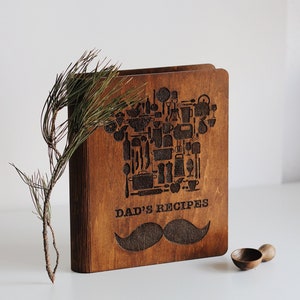 Libro de recetas personalizado Libro de cocina Carpeta en blanco Regalo personalizado para papá Novio Persona cercana Día del padre