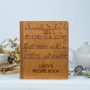 Personalisierte Rezeptbuchmappe Benutzerdefinierte leere Kochbuch für Mutter von Tochter