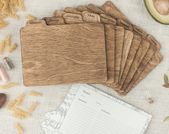 Wooden Dividers + Recipe Cards