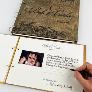 Wooden Photo Album Instax Polaroid Guest Book Wedding Gift For Bride